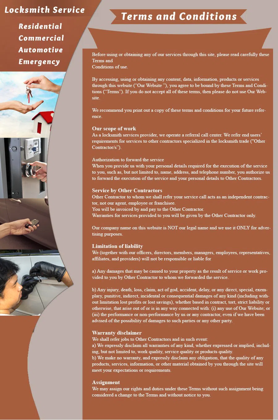 Tualatin OR Locksmith Store Tualatin, OR 503-837-2061 - terms-and-condition